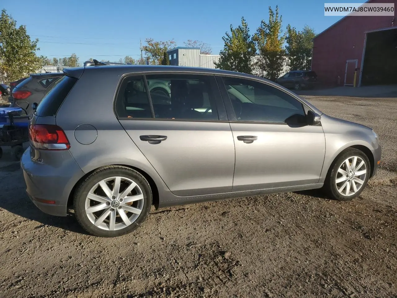 WVWDM7AJ8CW039460 2012 Volkswagen Golf