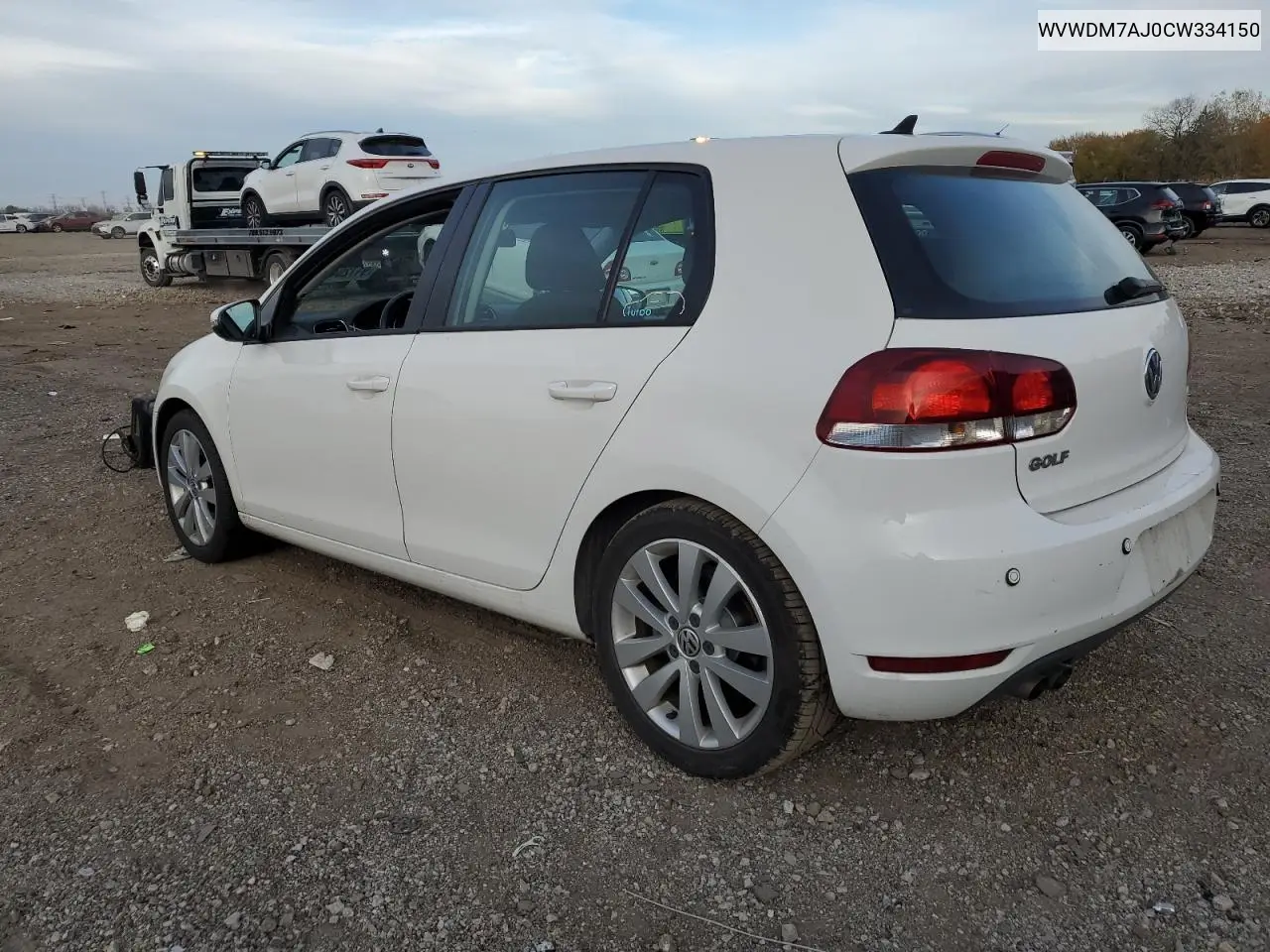 WVWDM7AJ0CW334150 2012 Volkswagen Golf