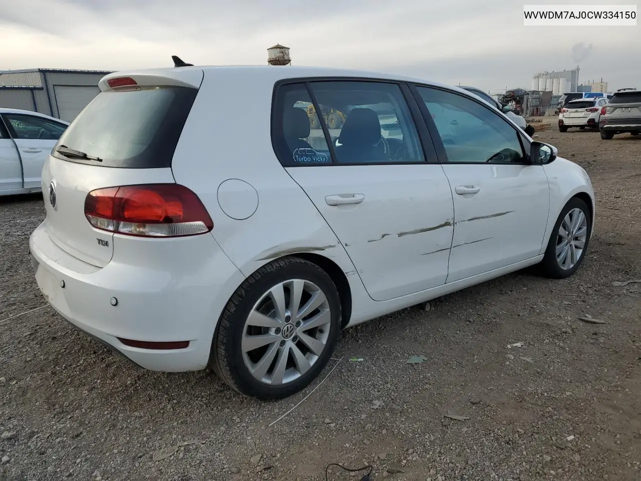 WVWDM7AJ0CW334150 2012 Volkswagen Golf