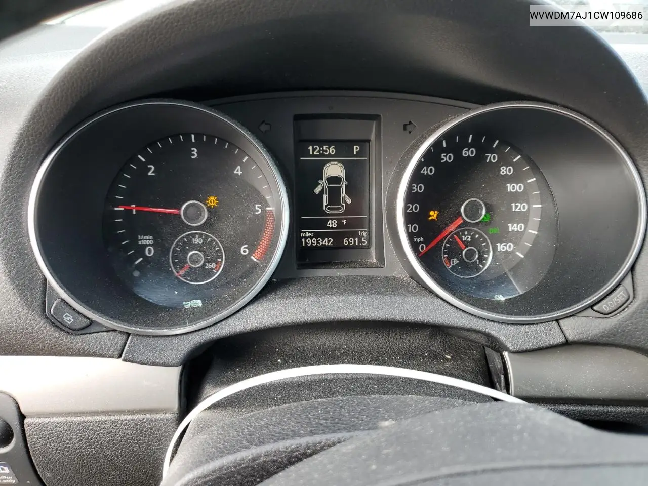 WVWDM7AJ1CW109686 2012 Volkswagen Golf