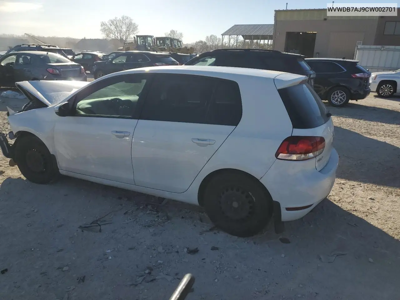 WVWDB7AJ9CW002701 2012 Volkswagen Golf