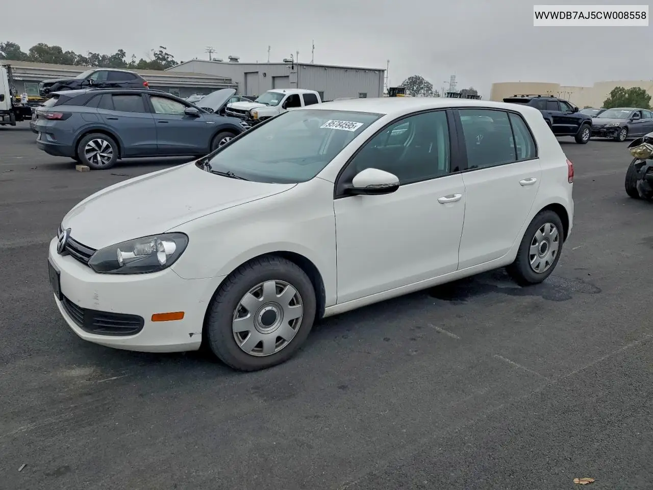 WVWDB7AJ5CW008558 2012 Volkswagen Golf