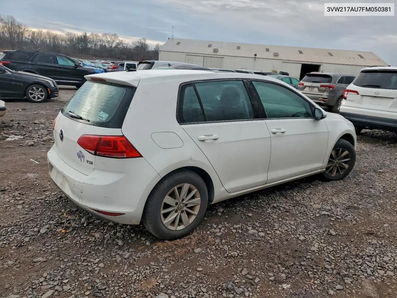 3VW217AU7FM050381 2015 Volkswagen Golf