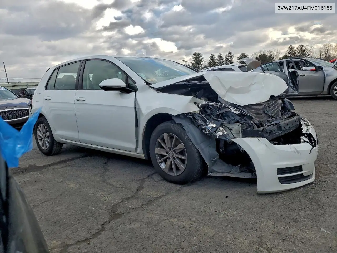 3VW217AU4FM016155 2015 Volkswagen Golf
