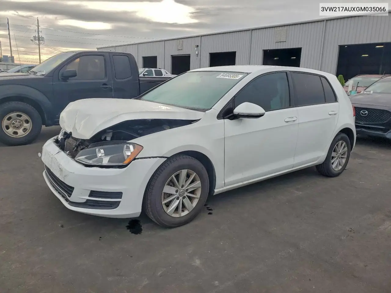 3VW217AUXGM035066 2016 Volkswagen Golf S/Se