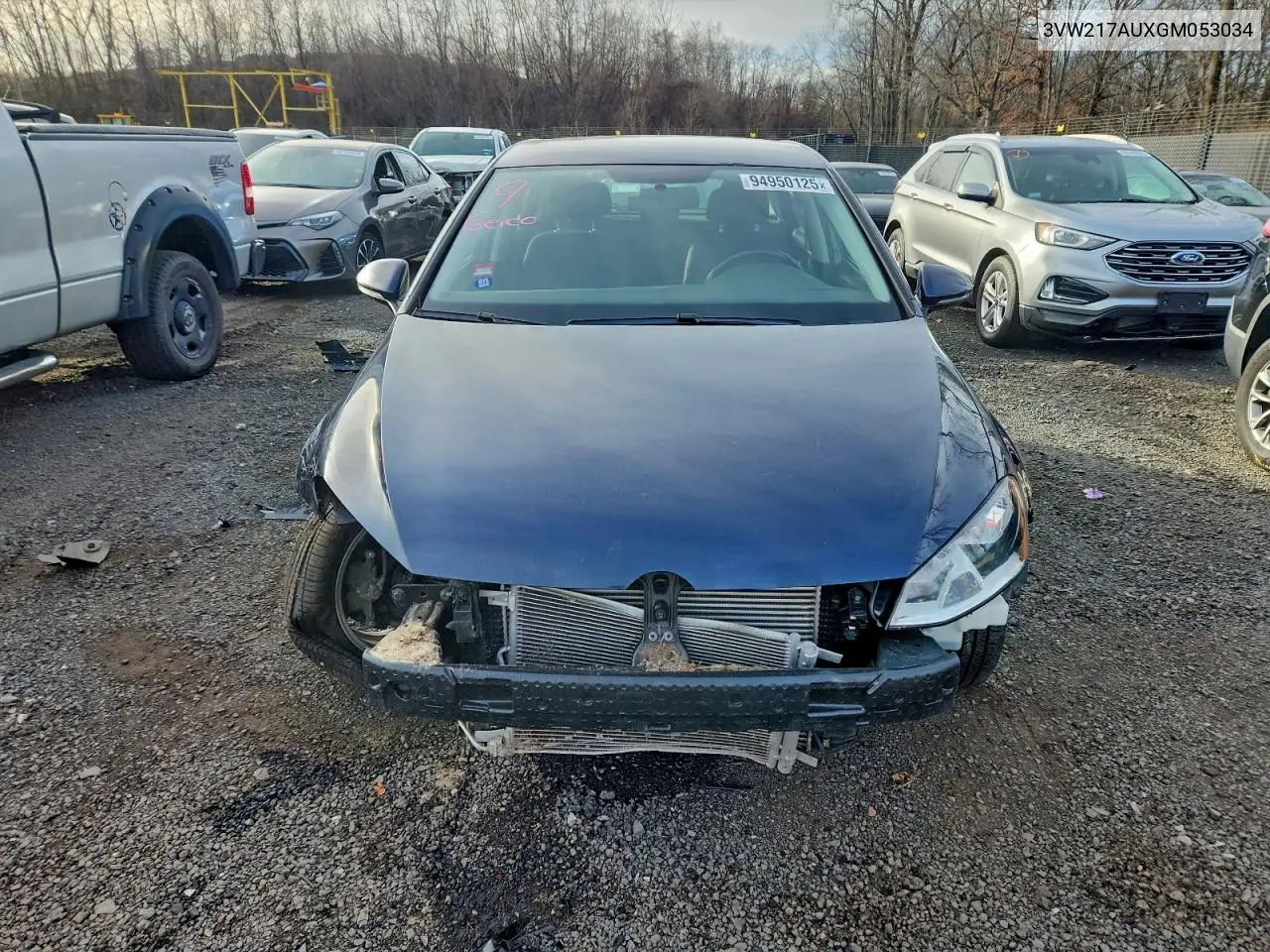 3VW217AUXGM053034 2016 Volkswagen Golf S/Se