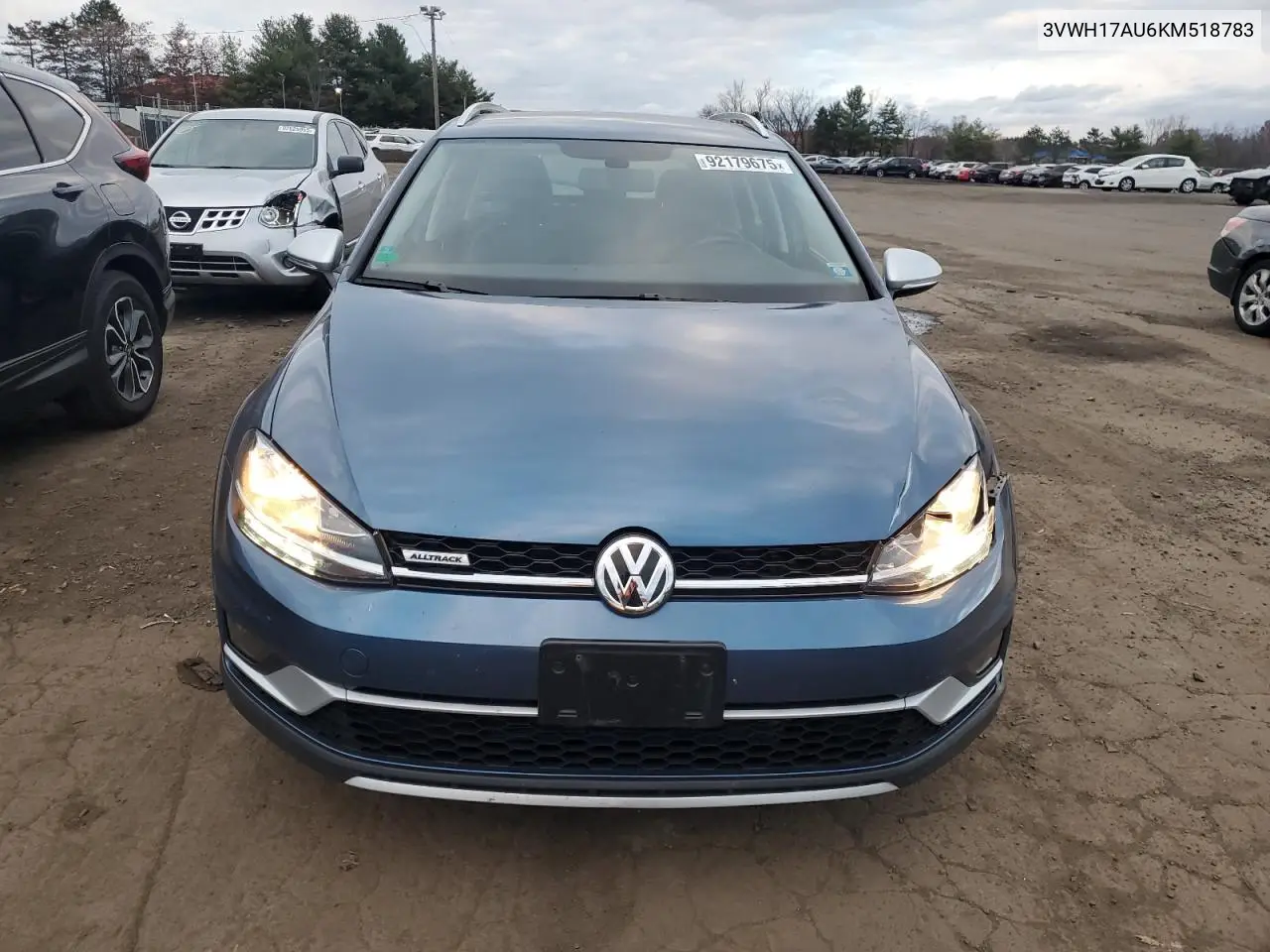3VWH17AU6KM518783 2019 Volkswagen Golf Alltrack S
