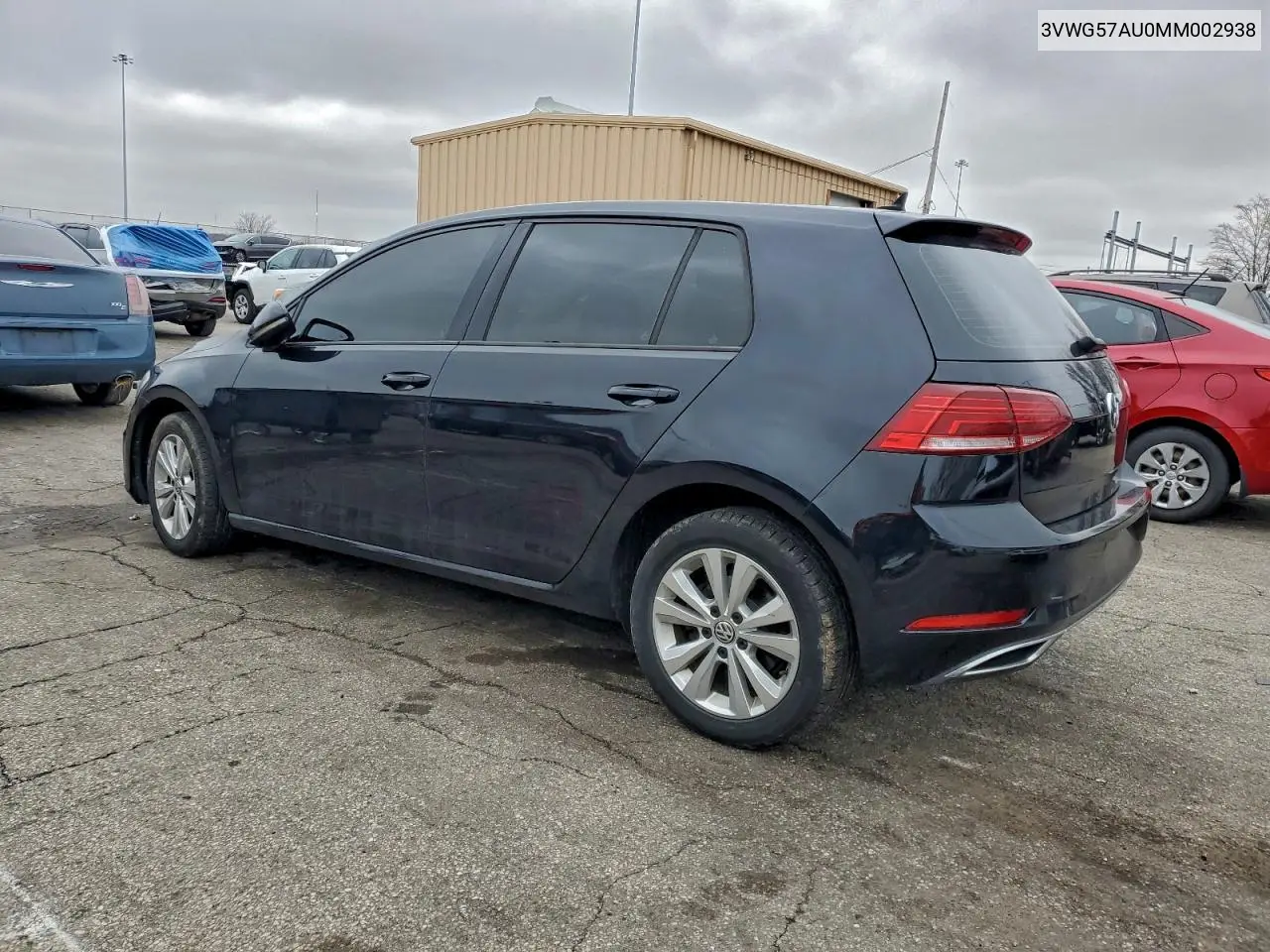 3VWG57AU0MM002938 2021 Volkswagen Golf