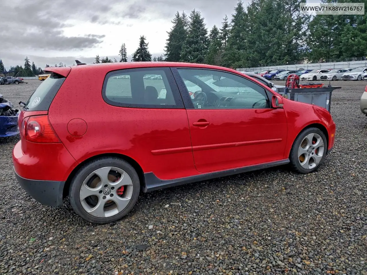 WVWEV71K88W216767 2008 Volkswagen Gti