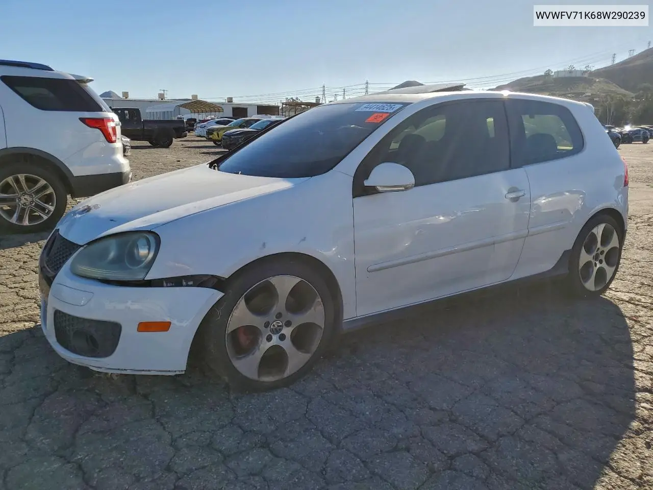 WVWFV71K68W290239 2008 Volkswagen Gti