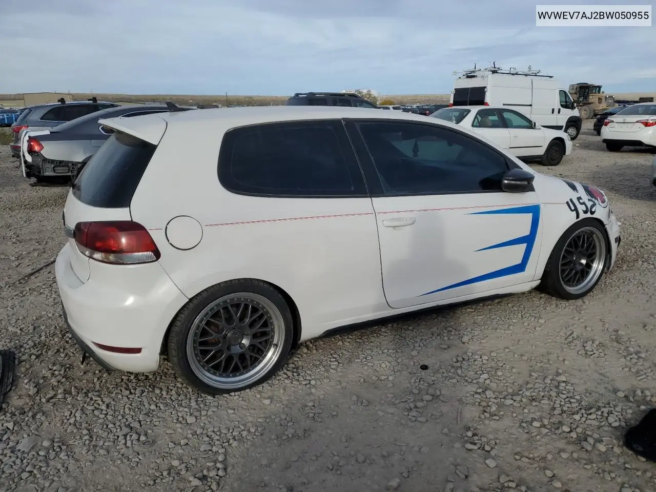 WVWEV7AJ2BW050955 2011 Volkswagen Gti