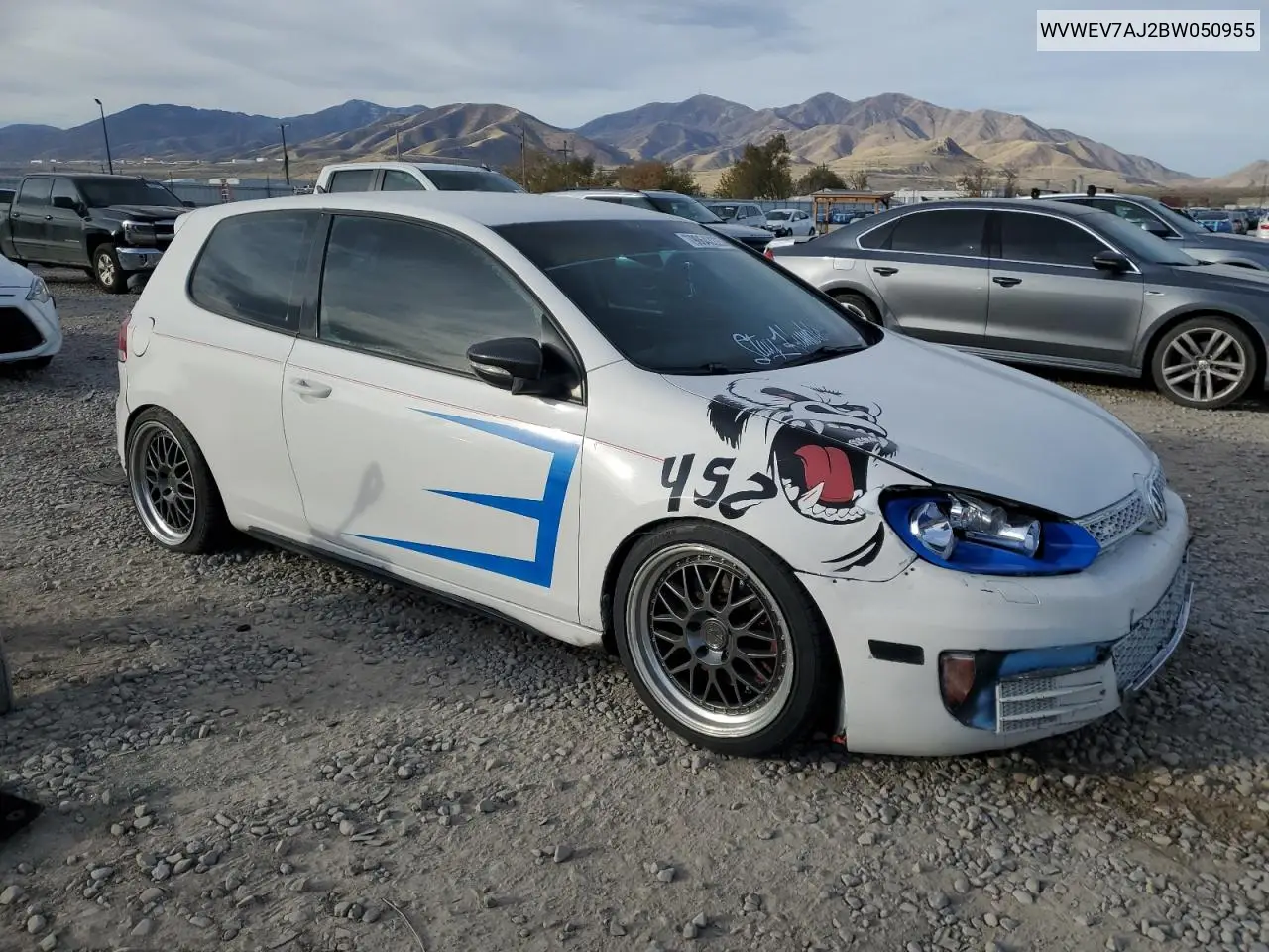 WVWEV7AJ2BW050955 2011 Volkswagen Gti