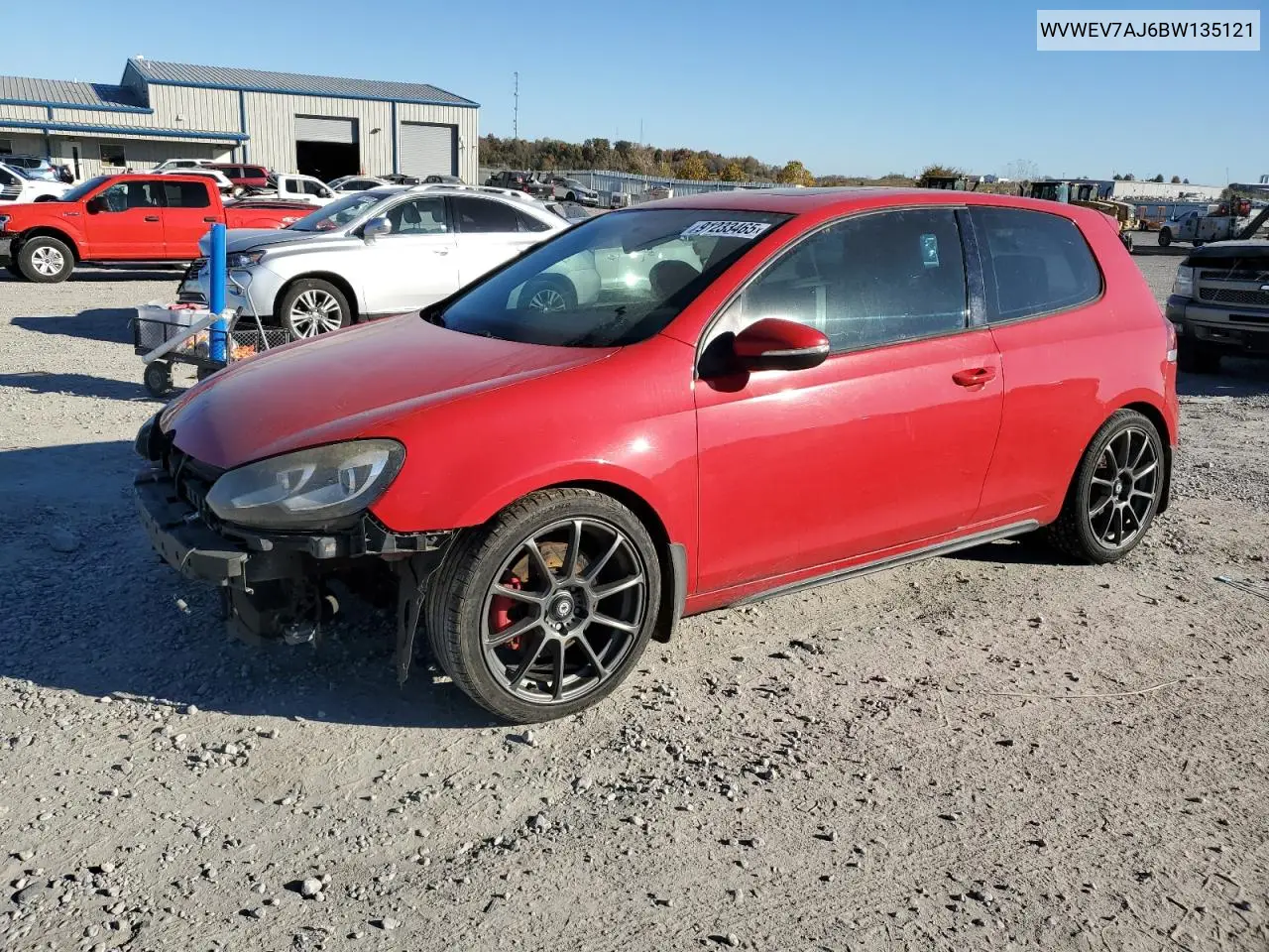 WVWEV7AJ6BW135121 2011 Volkswagen Gti