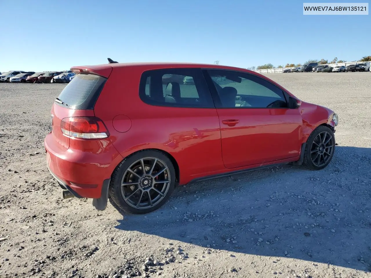 WVWEV7AJ6BW135121 2011 Volkswagen Gti