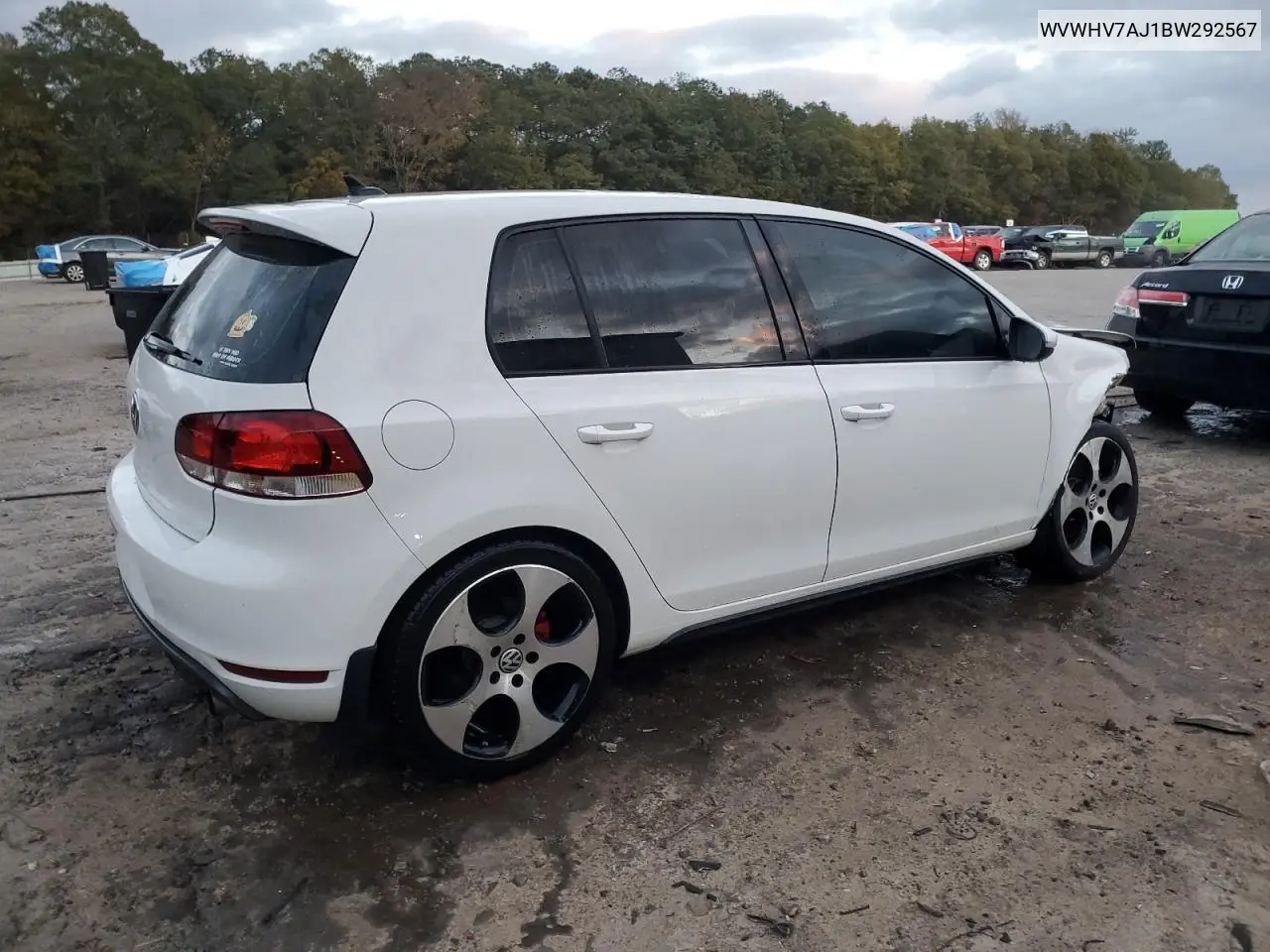 WVWHV7AJ1BW292567 2011 Volkswagen Gti