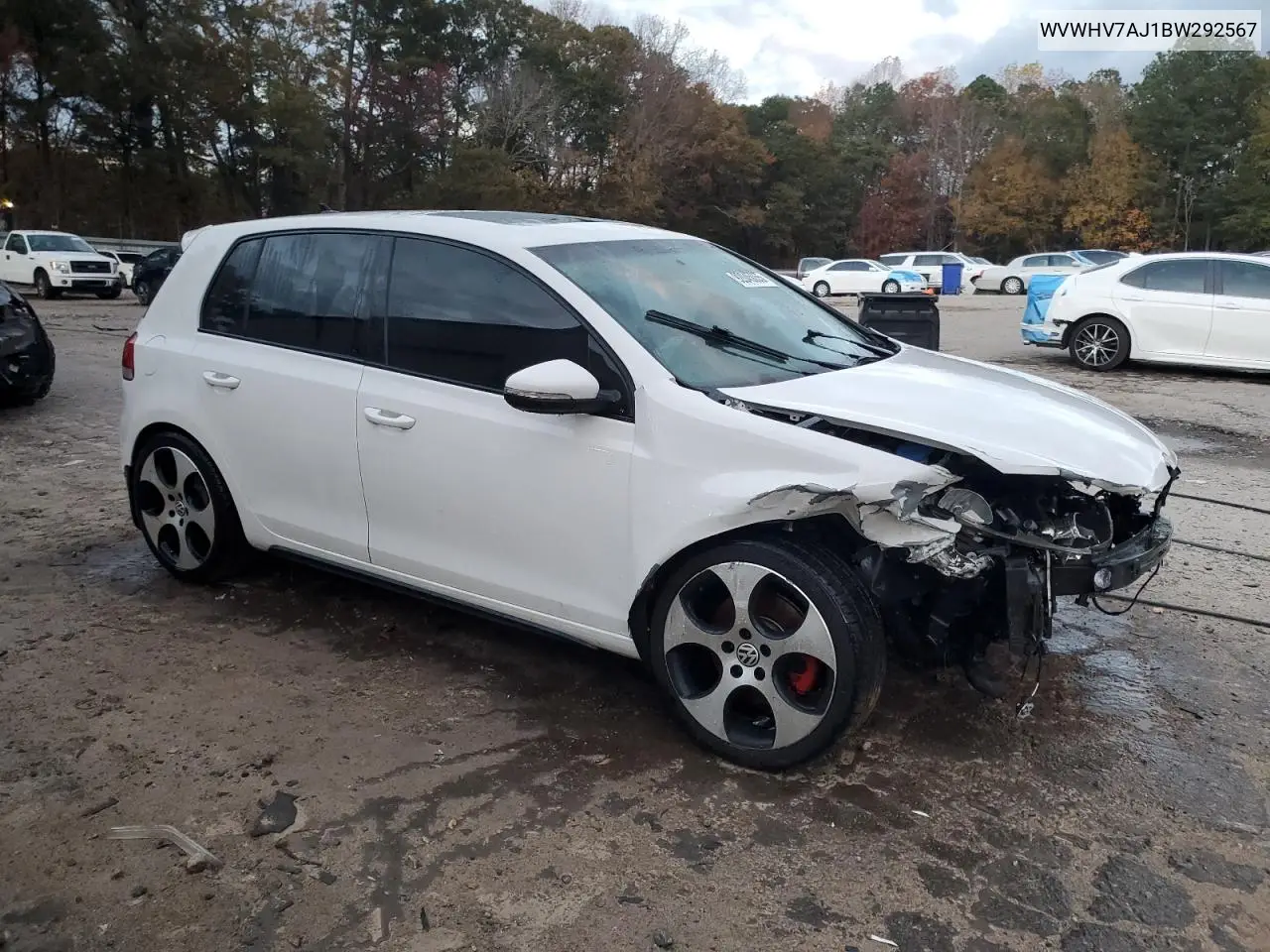 WVWHV7AJ1BW292567 2011 Volkswagen Gti