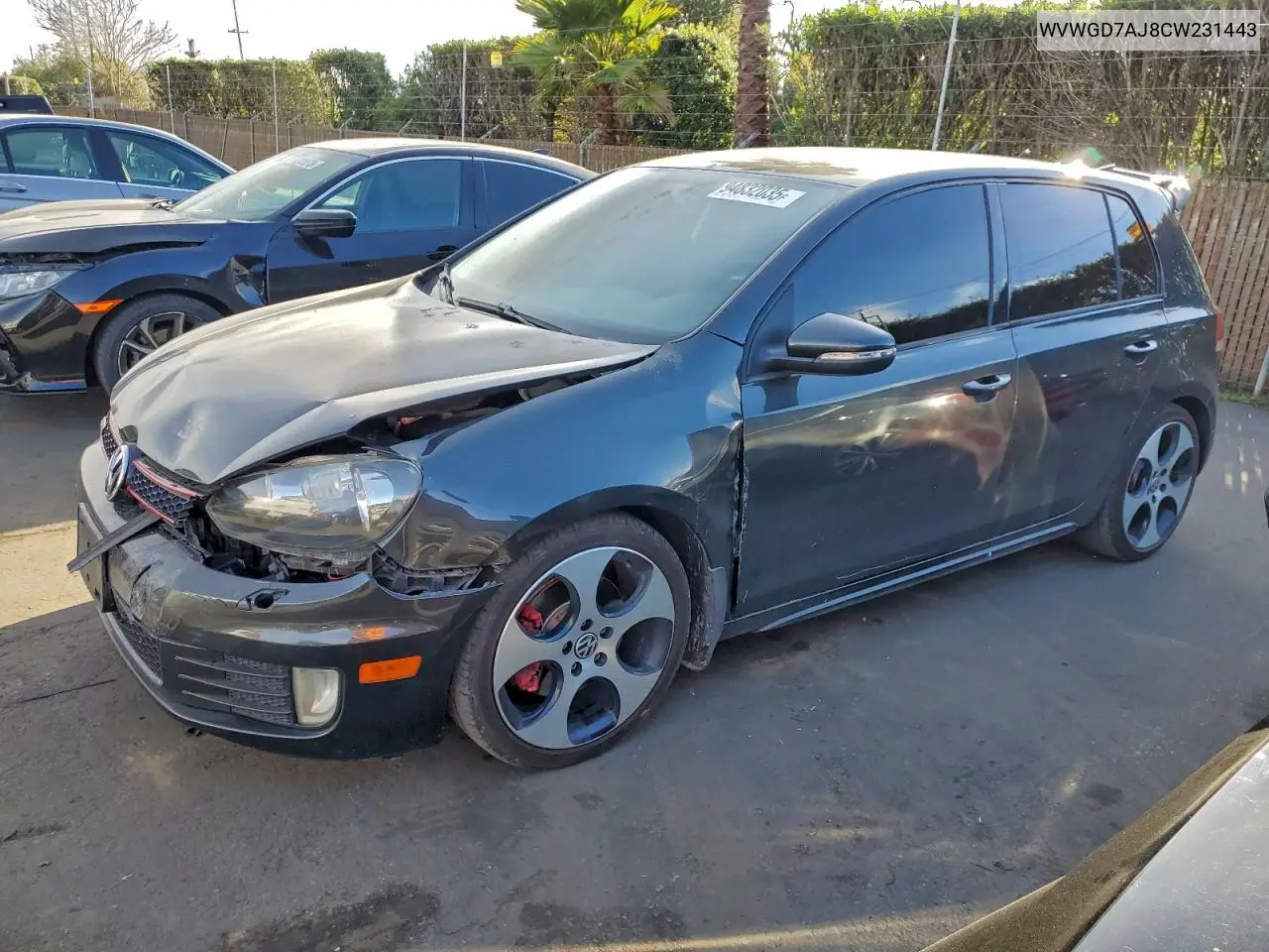 WVWGD7AJ8CW231443 2012 Volkswagen Gti
