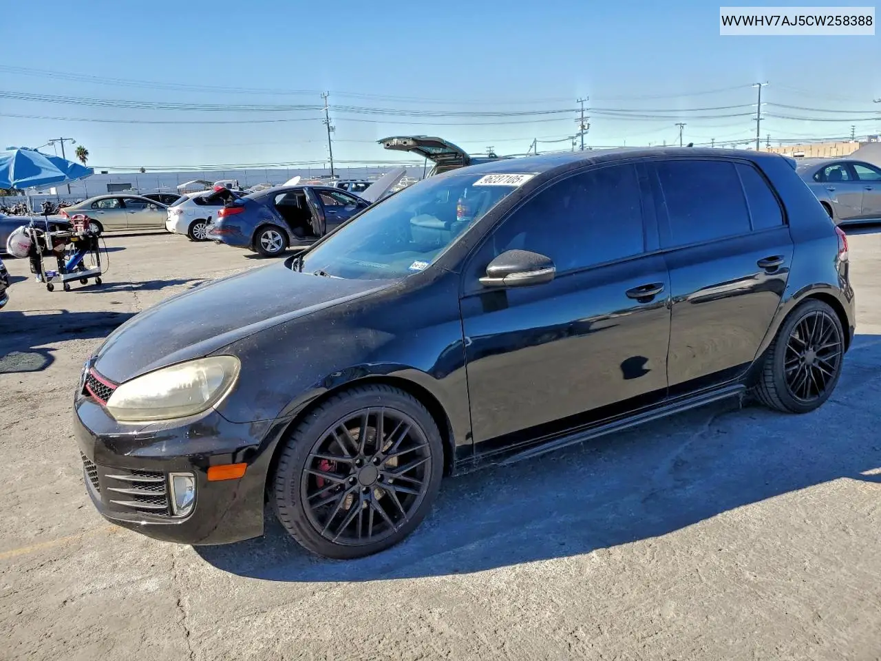 WVWHV7AJ5CW258388 2012 Volkswagen Gti