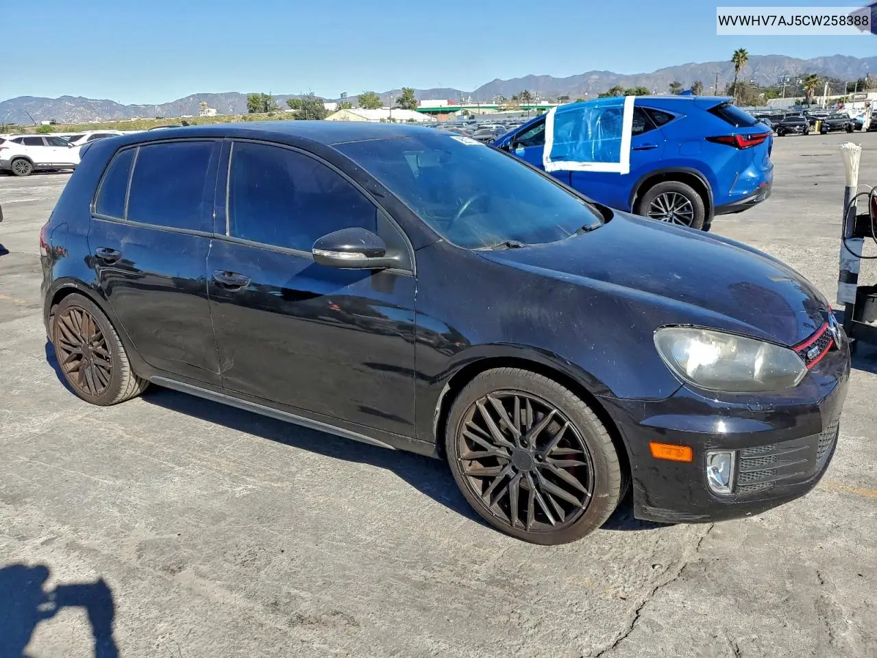 WVWHV7AJ5CW258388 2012 Volkswagen Gti