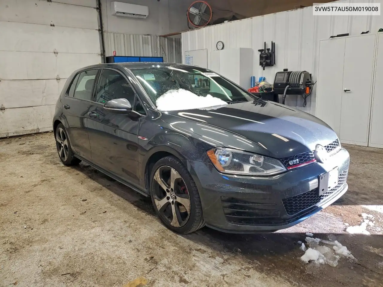 3VW5T7AU5GM019008 2016 Volkswagen Gti S/Se