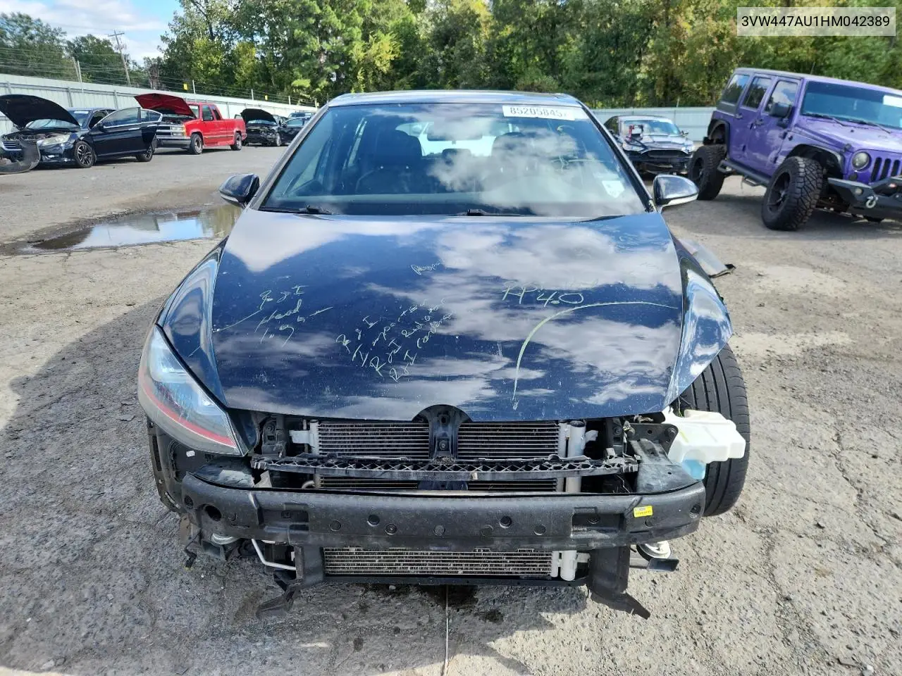 3VW447AU1HM042389 2017 Volkswagen Gti S/Se