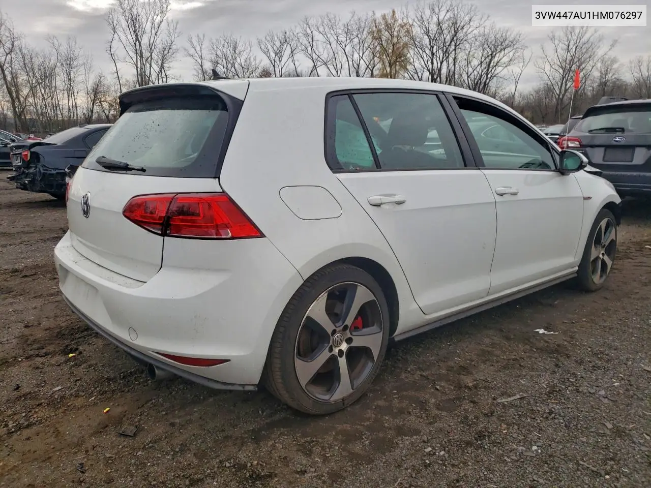 3VW447AU1HM076297 2017 Volkswagen Gti S/Se