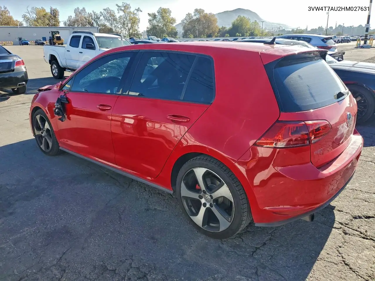 3VW4T7AU2HM027631 2017 Volkswagen Gti S