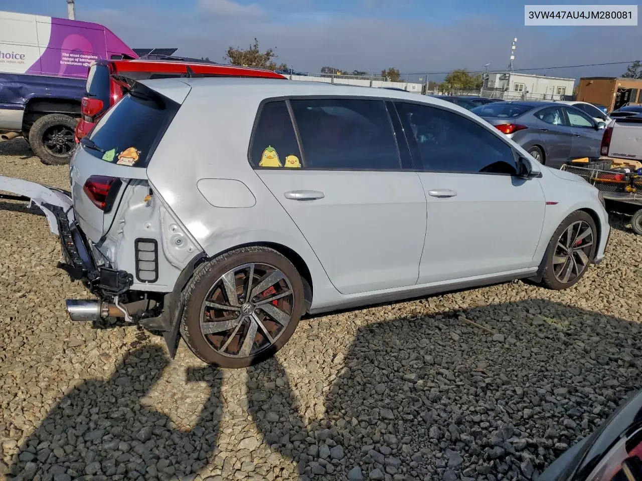 3VW447AU4JM280081 2018 Volkswagen Gti S/Se