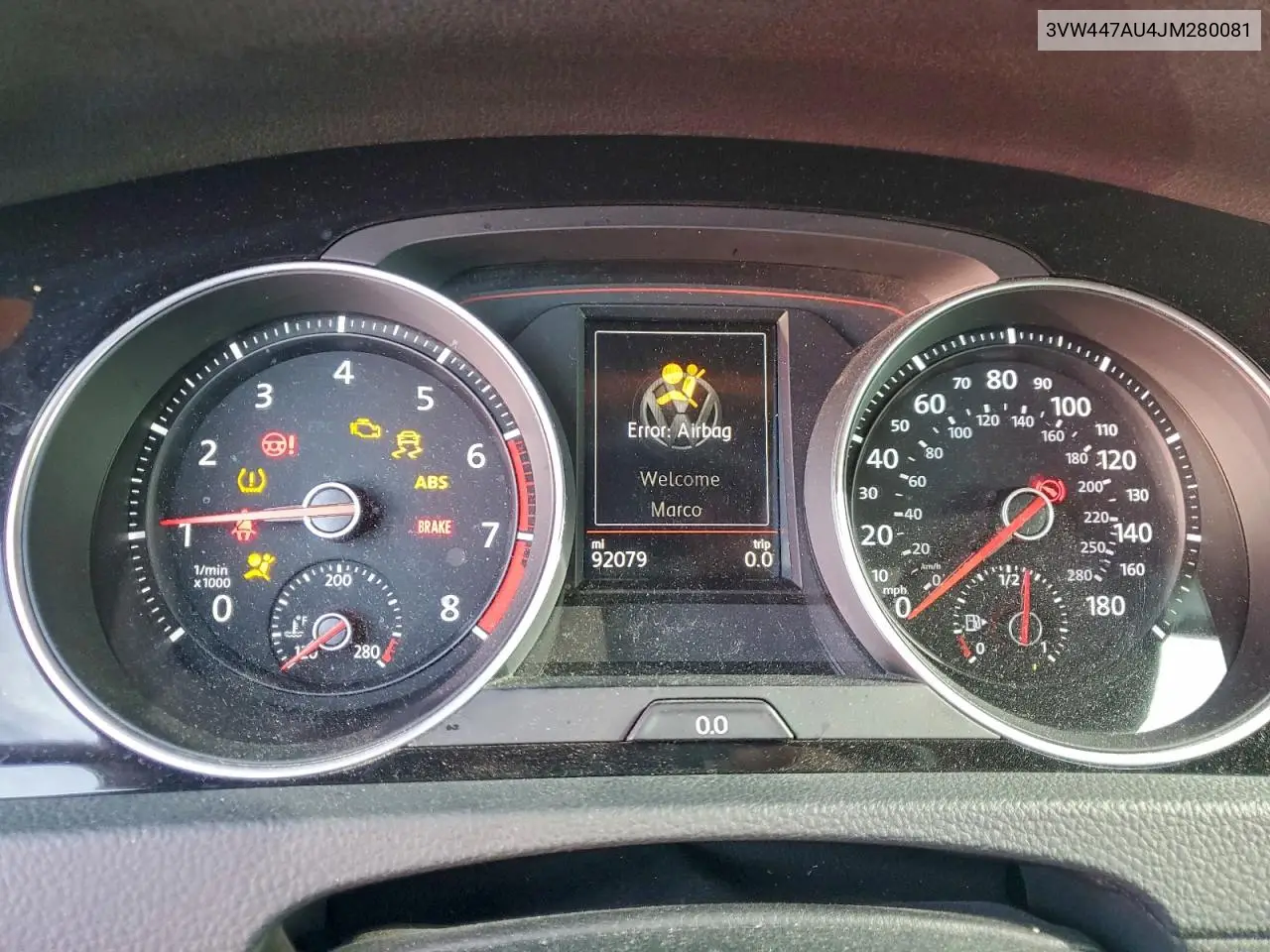 3VW447AU4JM280081 2018 Volkswagen Gti S/Se