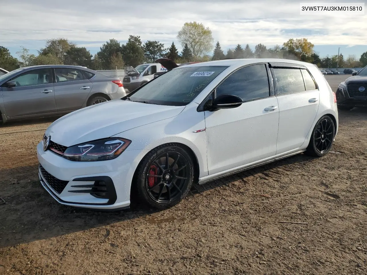 3VW5T7AU3KM015810 2019 Volkswagen Gti S