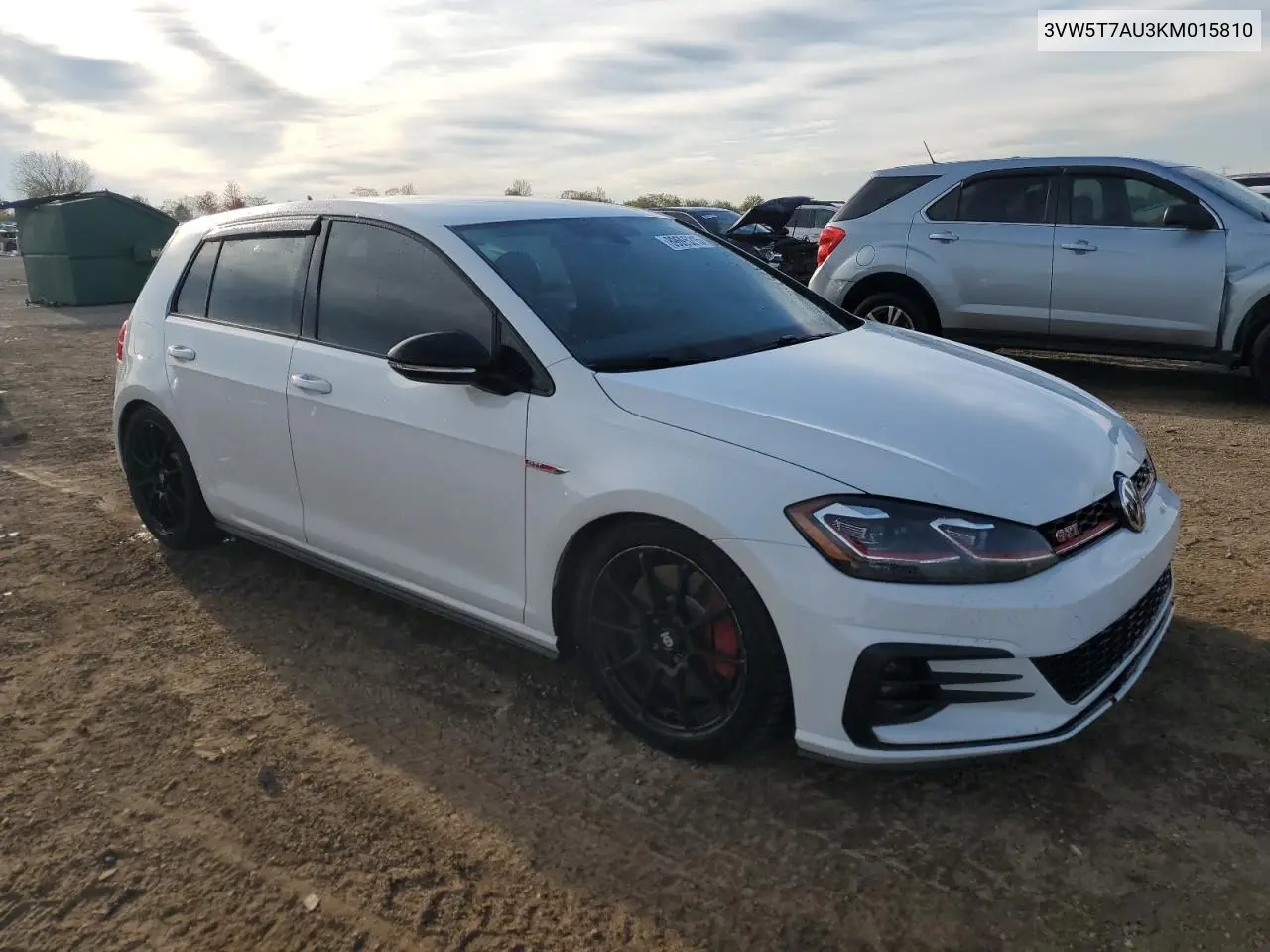 3VW5T7AU3KM015810 2019 Volkswagen Gti S