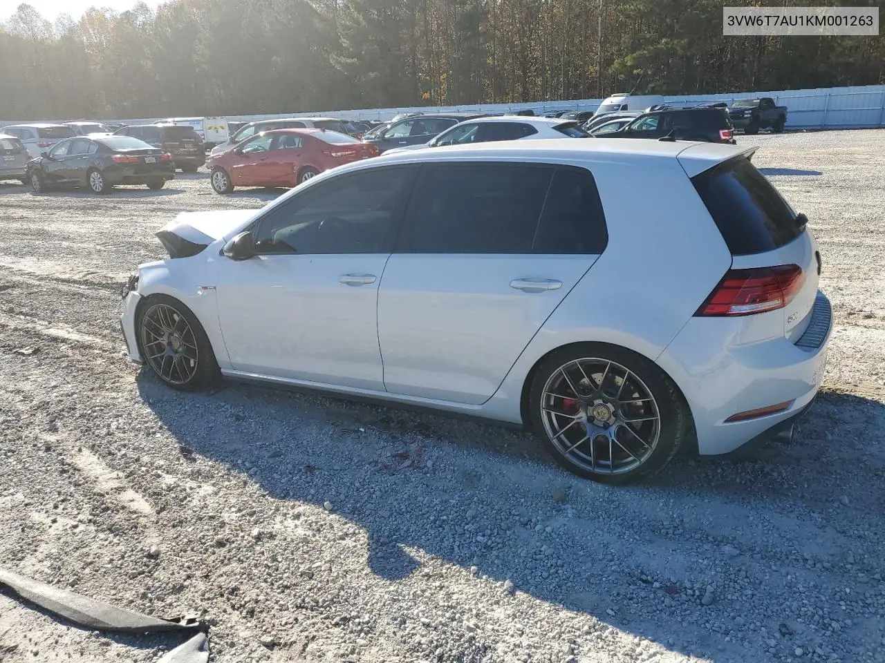 3VW6T7AU1KM001263 2019 Volkswagen Gti S