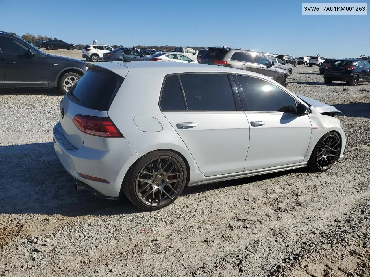 3VW6T7AU1KM001263 2019 Volkswagen Gti S