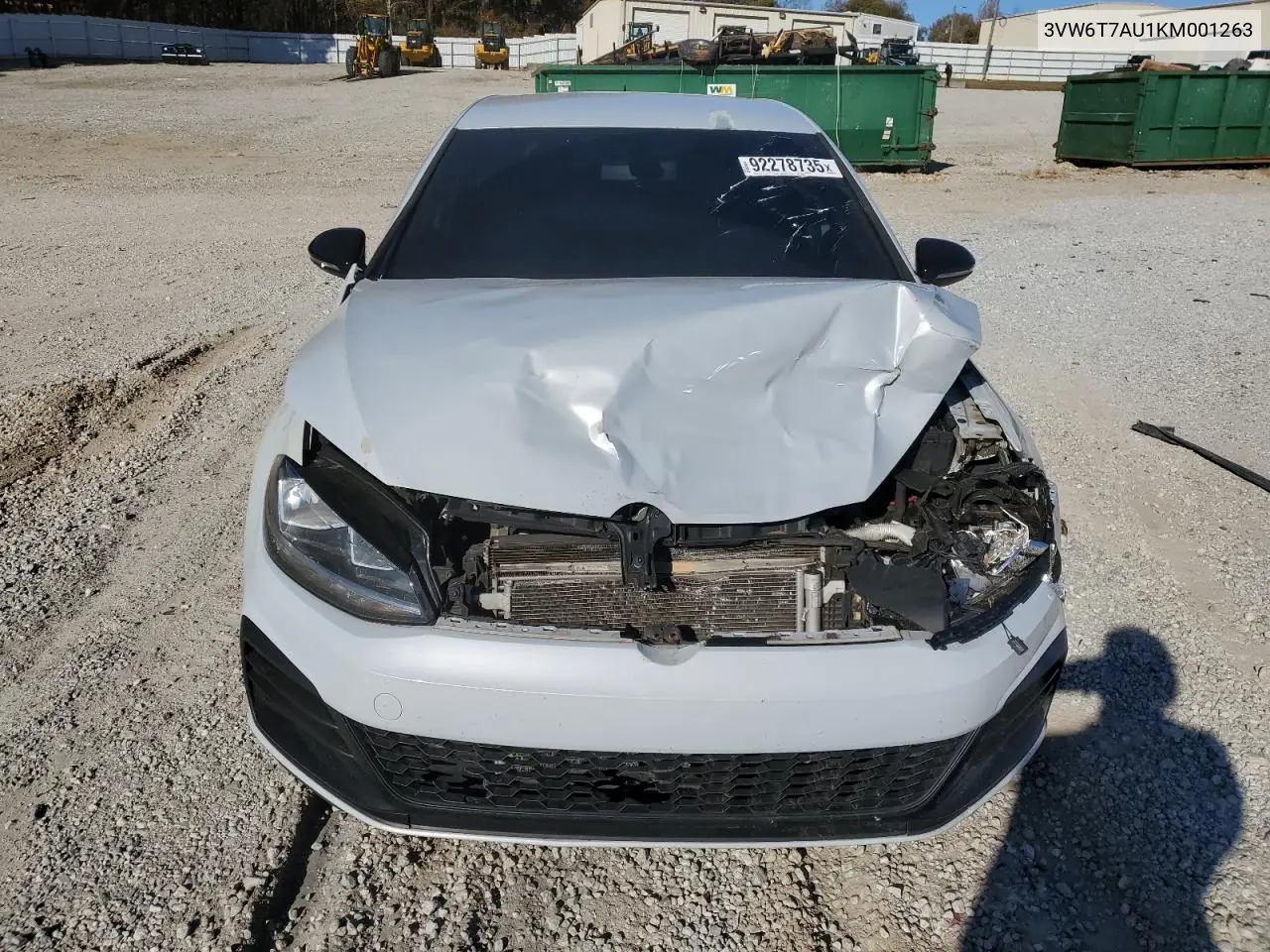 3VW6T7AU1KM001263 2019 Volkswagen Gti S