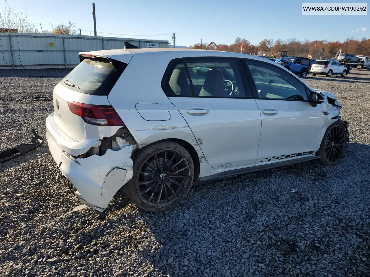WVW8A7CD0PW190252 2023 Volkswagen Gti 40Th Anniversary