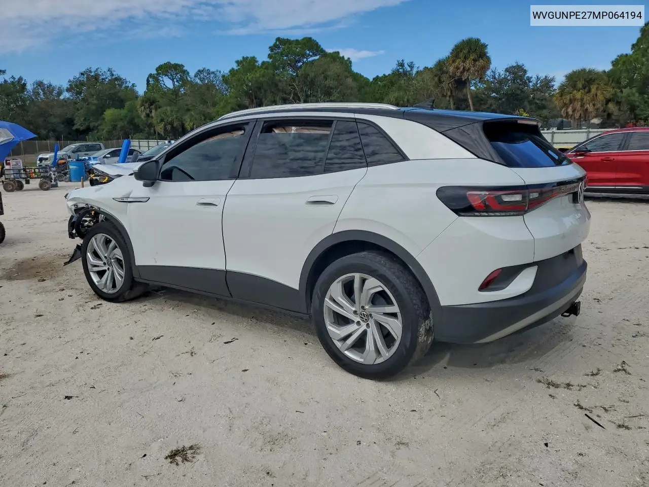 WVGUNPE27MP064194 2021 Volkswagen Id.4 Pro S
