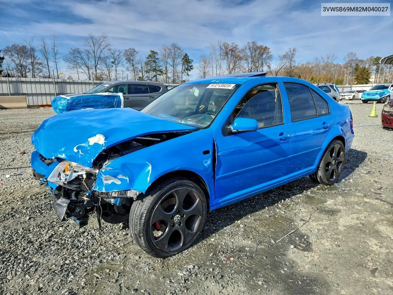 3VWSB69M82M040027 2002 Volkswagen Jetta Gls