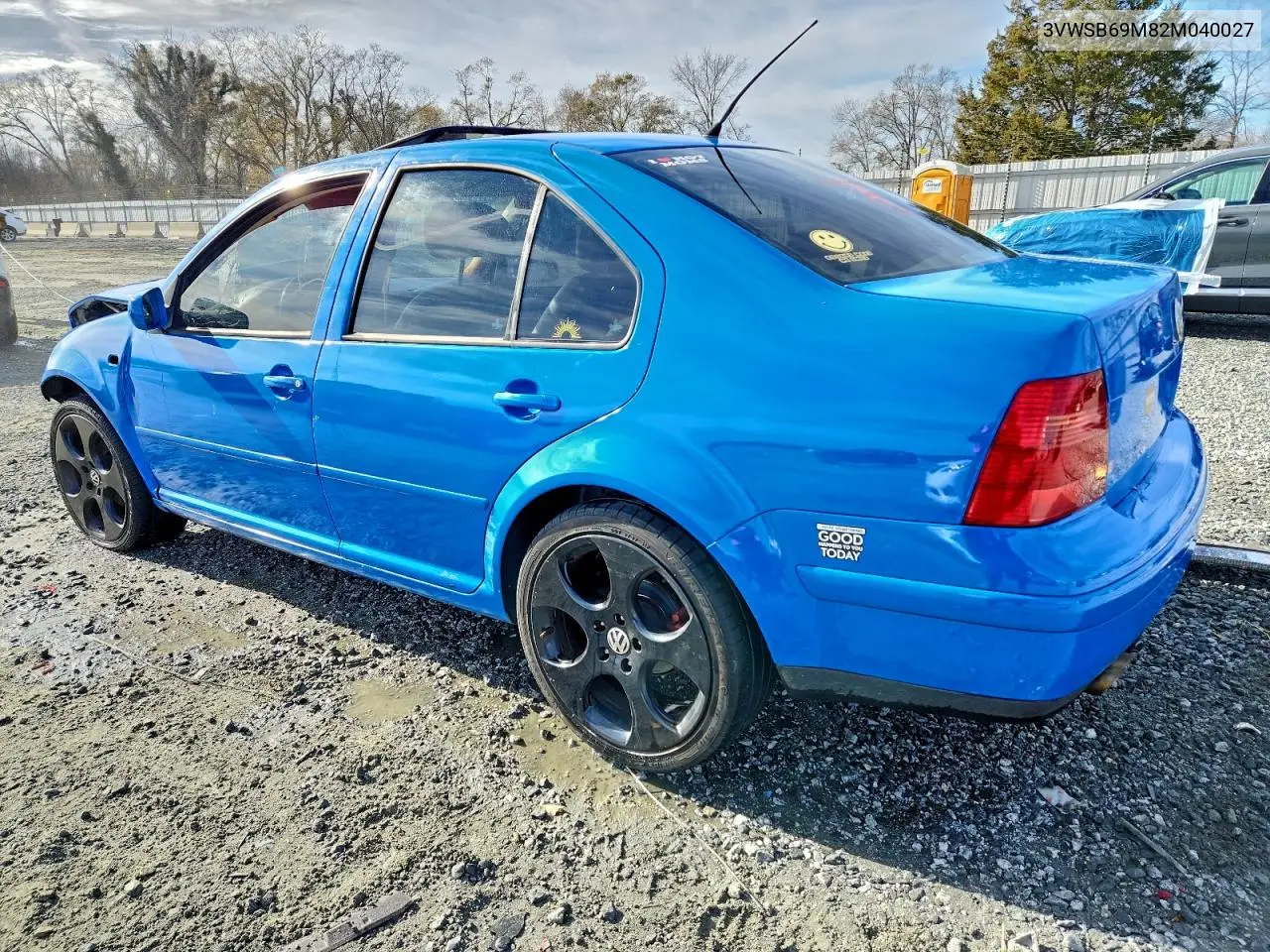 3VWSB69M82M040027 2002 Volkswagen Jetta Gls
