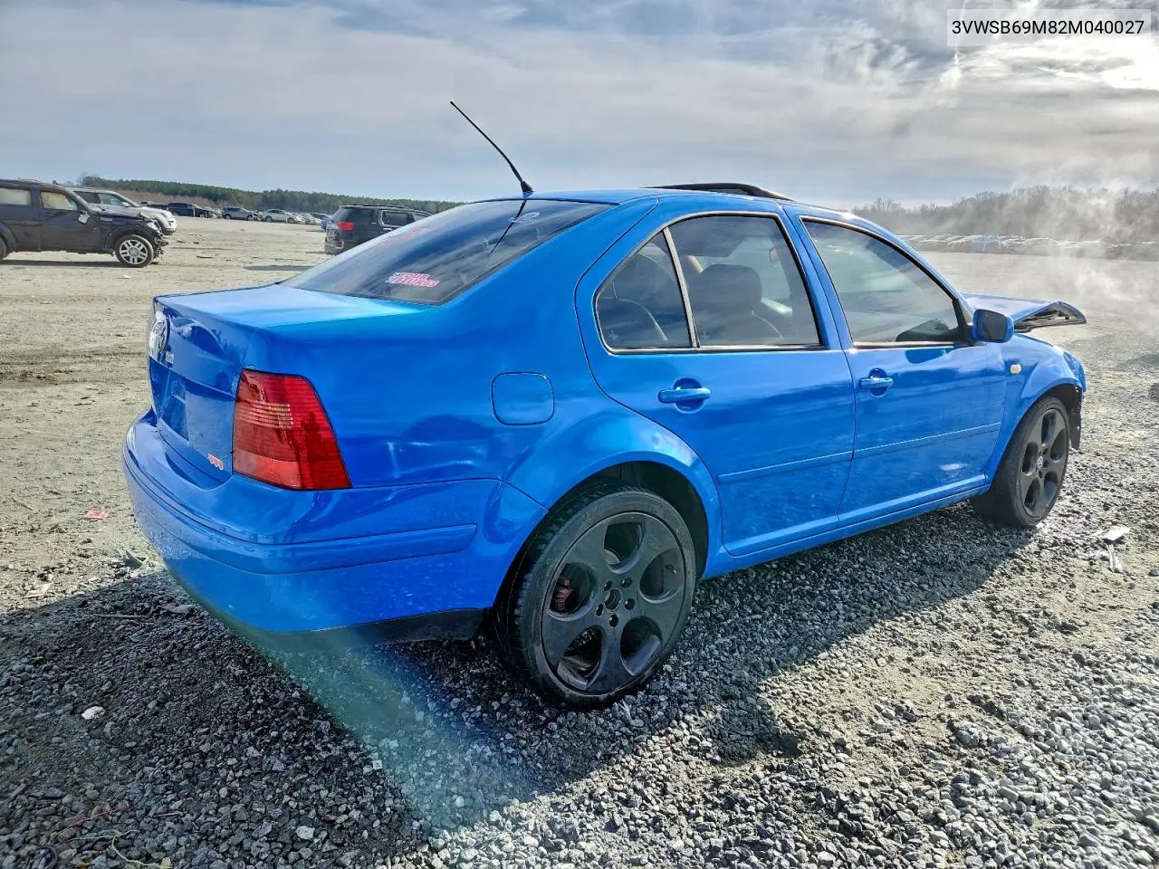 3VWSB69M82M040027 2002 Volkswagen Jetta Gls