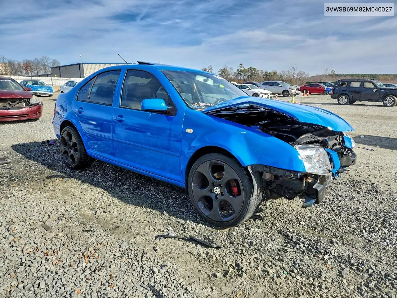 3VWSB69M82M040027 2002 Volkswagen Jetta Gls