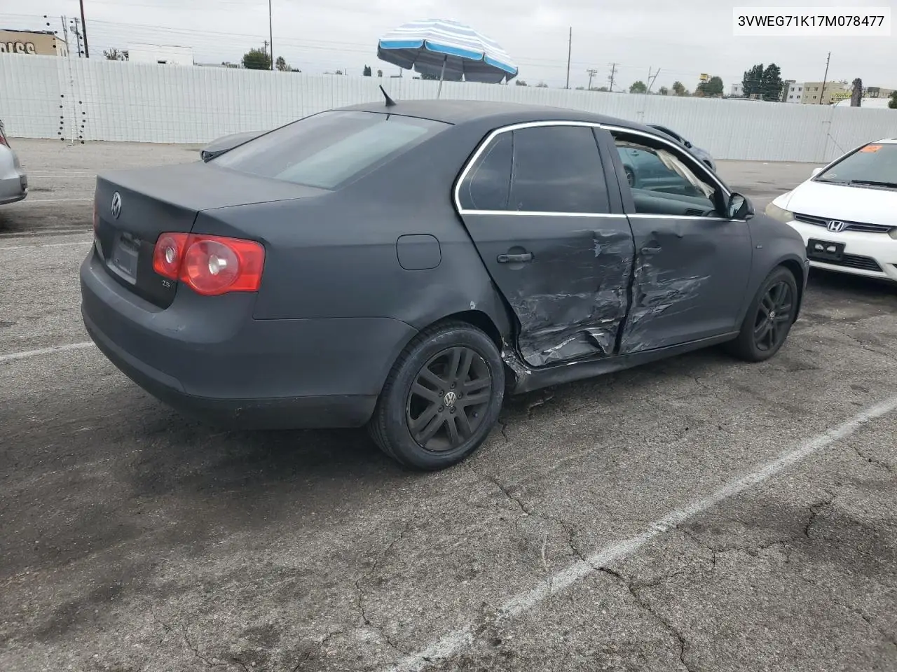 3VWEG71K17M078477 2007 Volkswagen Jetta Wolfsburg