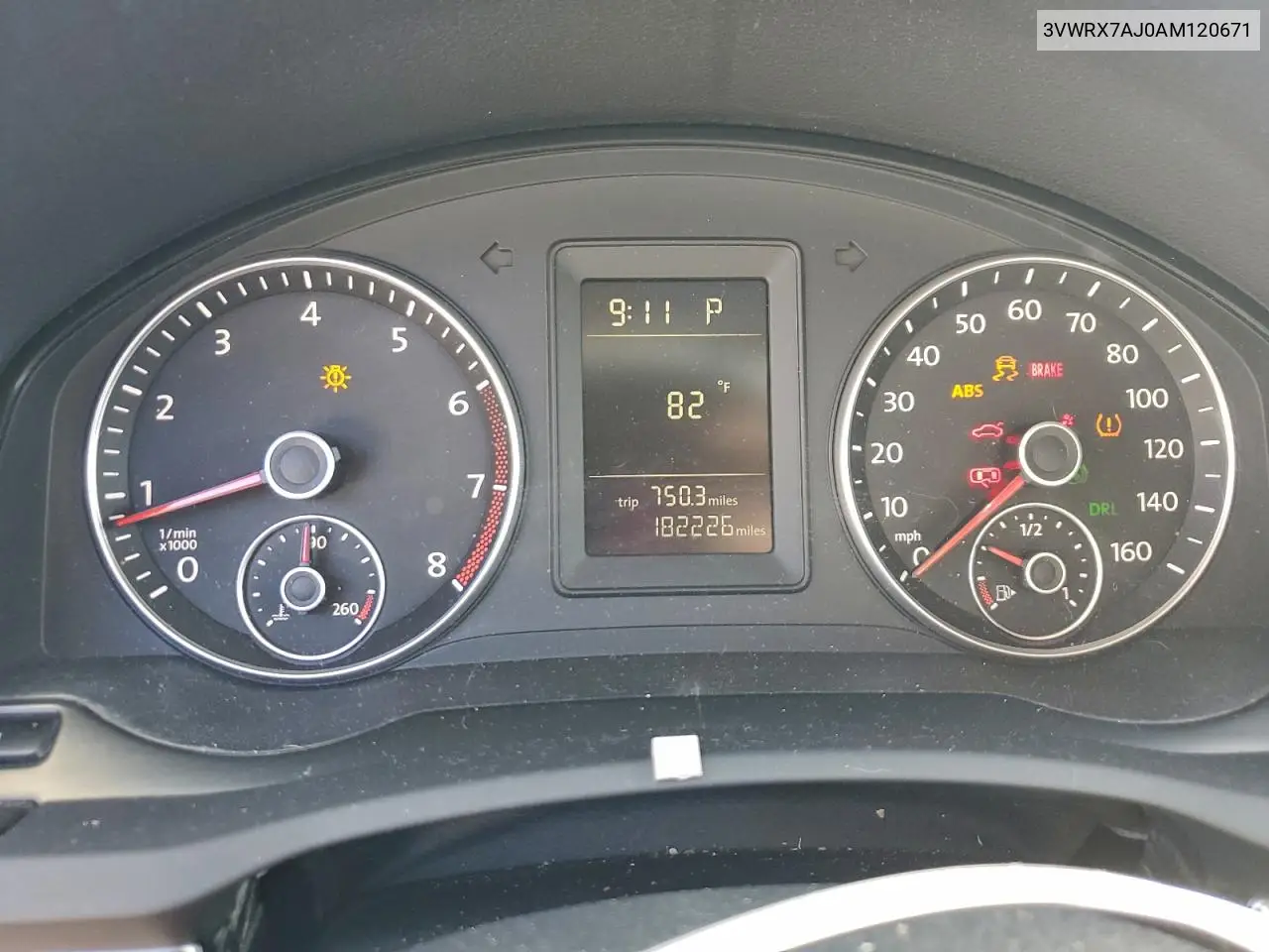 3VWRX7AJ0AM120671 2010 Volkswagen Jetta Se