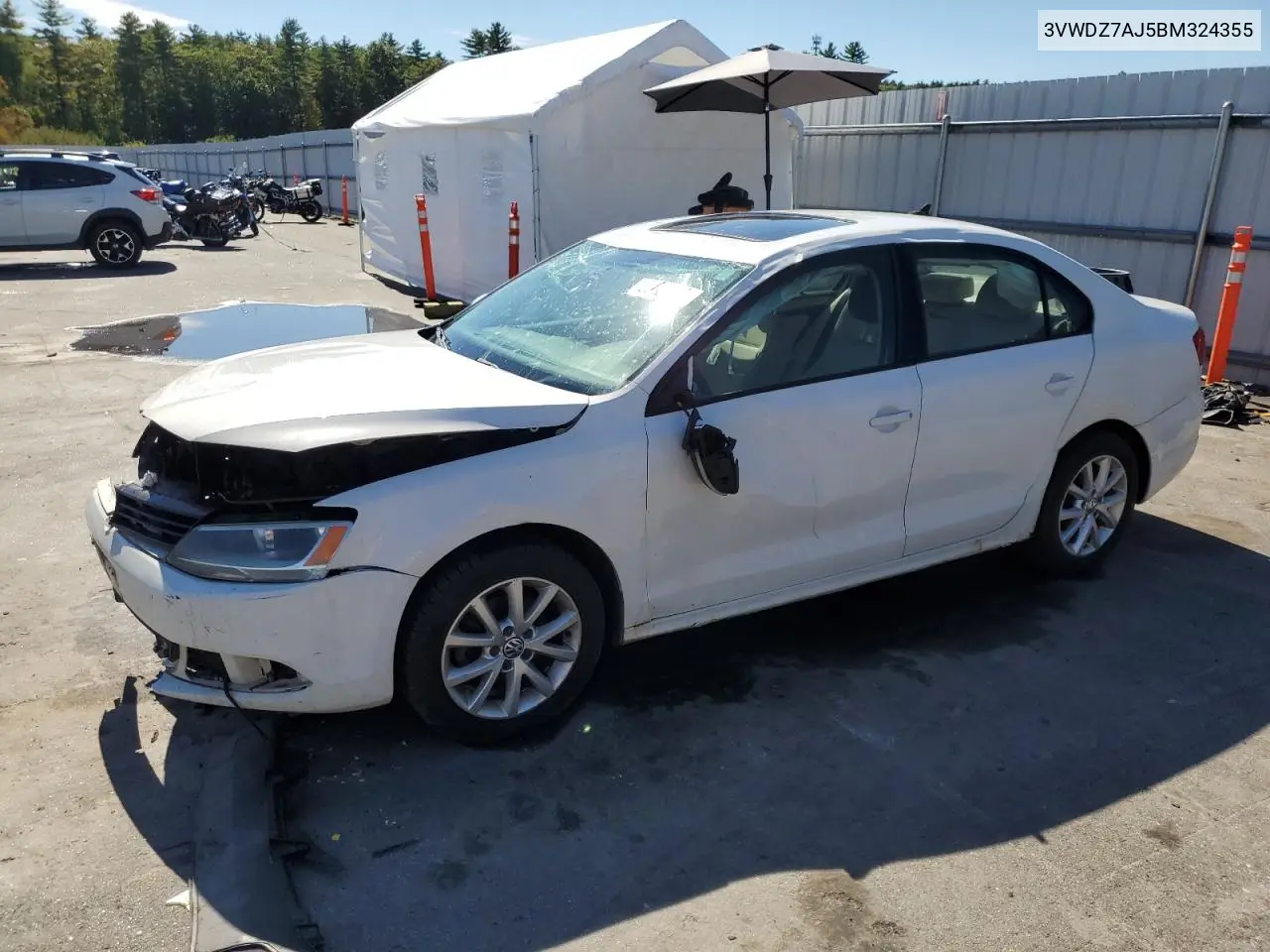 3VWDZ7AJ5BM324355 2011 Volkswagen Jetta Se