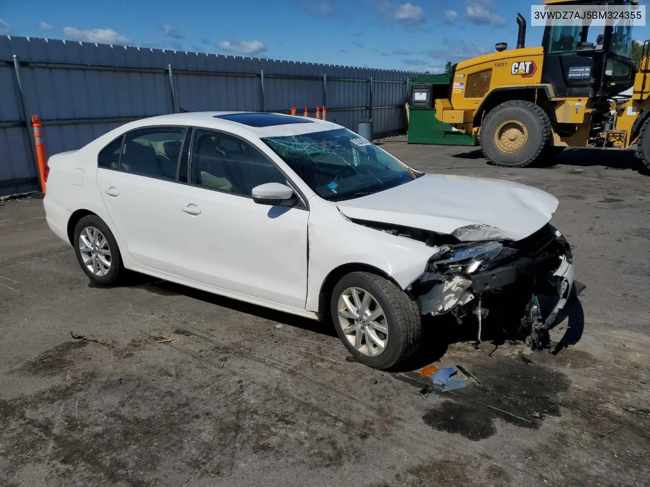 3VWDZ7AJ5BM324355 2011 Volkswagen Jetta Se