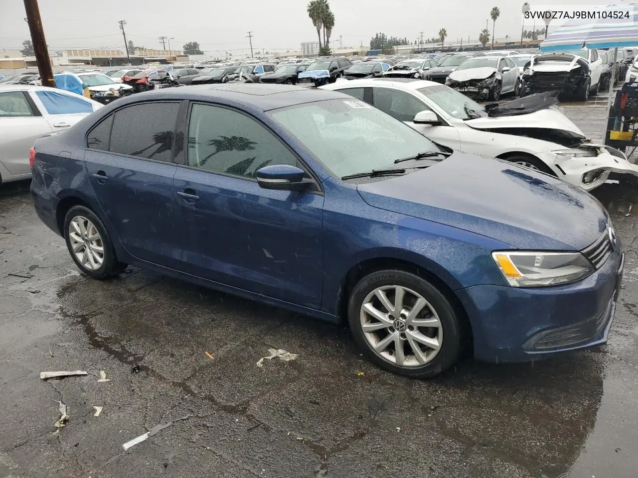 3VWDZ7AJ9BM104524 2011 Volkswagen Jetta Se