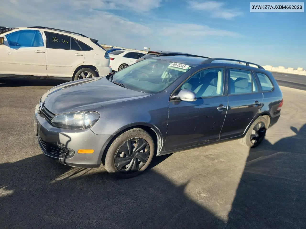 3VWKZ7AJXBM692828 2011 Volkswagen Jetta S