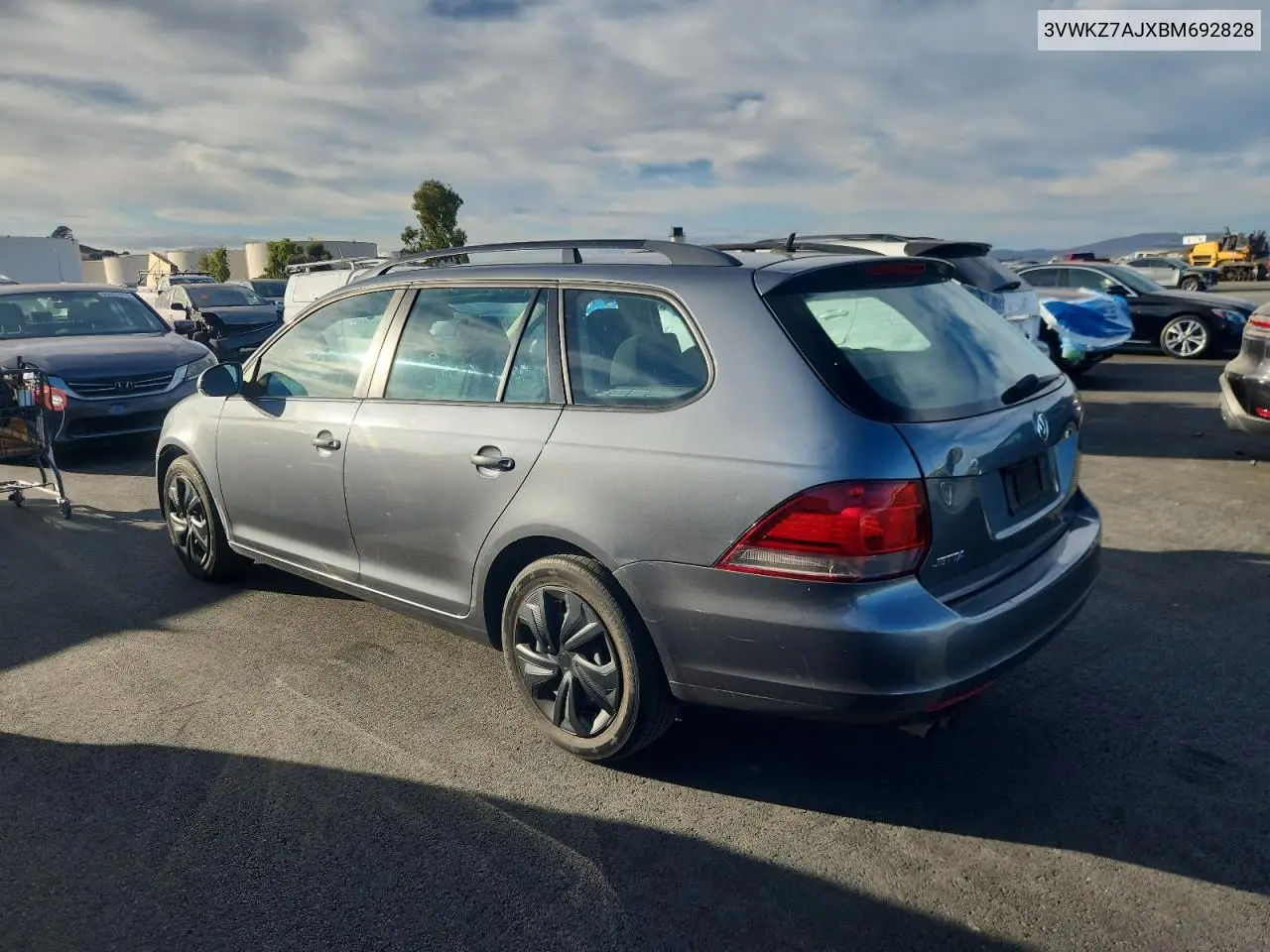 3VWKZ7AJXBM692828 2011 Volkswagen Jetta S
