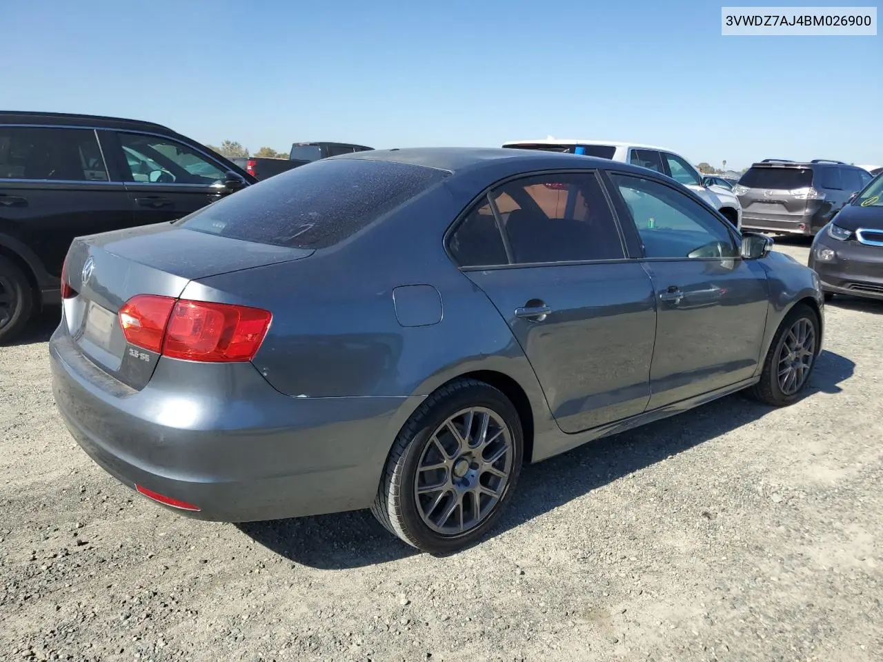 3VWDZ7AJ4BM026900 2011 Volkswagen Jetta Se