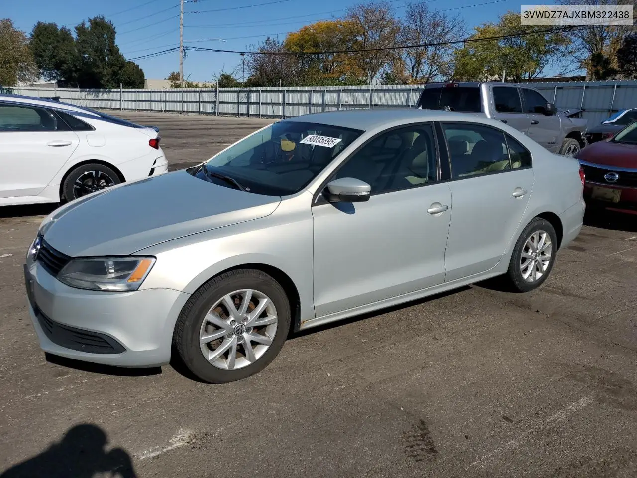 3VWDZ7AJXBM322438 2011 Volkswagen Jetta Se