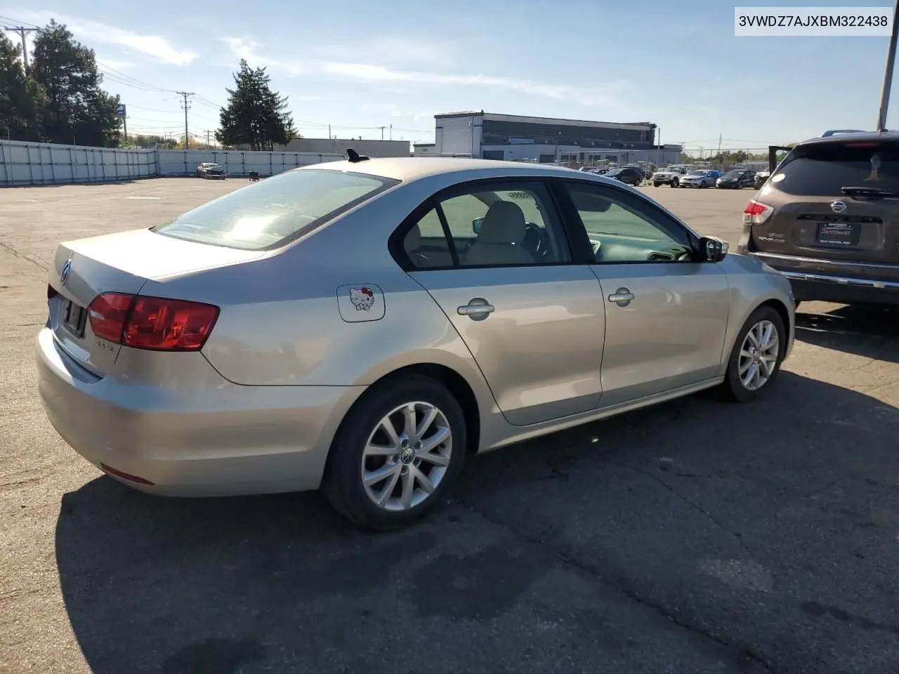 3VWDZ7AJXBM322438 2011 Volkswagen Jetta Se
